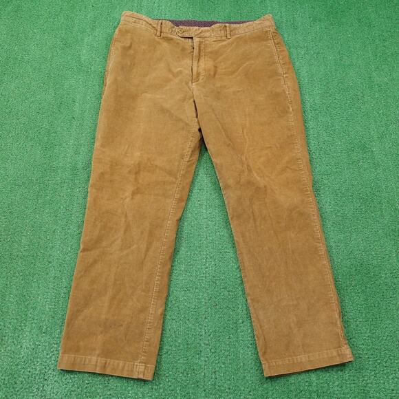 DANIEL CREMIEUX NEWPORT BROWN CORDUROY PANTS MENS SIZE 38X30 - Picture 1 of 8